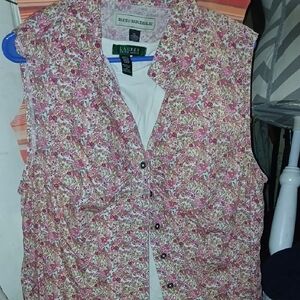 Bit & Bridle Pink Floral Button Down Shirt